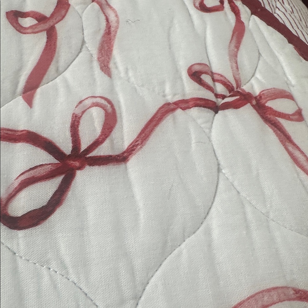 Quilt Set King Ruby and Ribbons - Picture 7 of 8